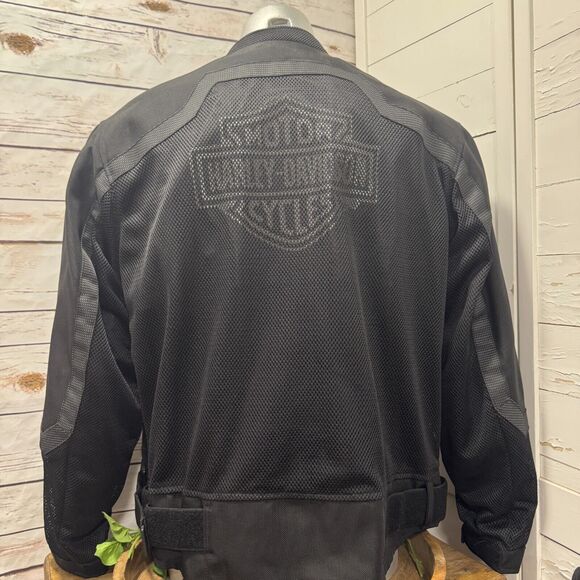 Harley-Davidson Mesh Motorcycle Jacket Liquid Solutions Straw Flask Hydration XL - Picture 1 of 16